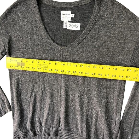 Michael Stars for Anthropologie Sweater Top Womens Small Fleece Gray - Picture 4 of 8
